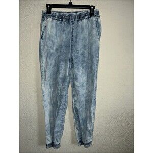 BLUE SPICE Washed Jogger Pull on pants elastic waist Soft slouch casual City L